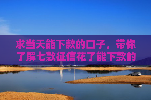 求当天能下款的口子，带你了解七款征信花了能下款的平台
