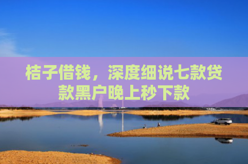 桔子借钱，深度细说七款贷款黑户晚上秒下款