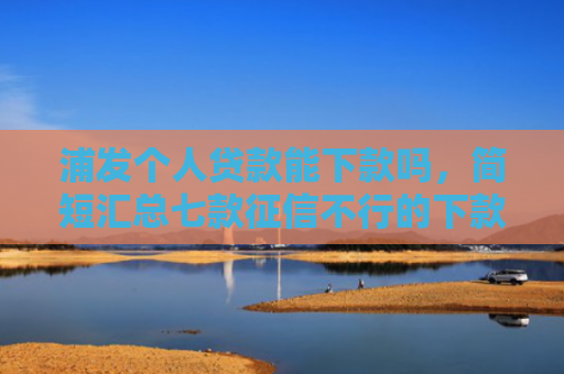 浦发个人贷款能下款吗，简短汇总七款征信不行的下款平台