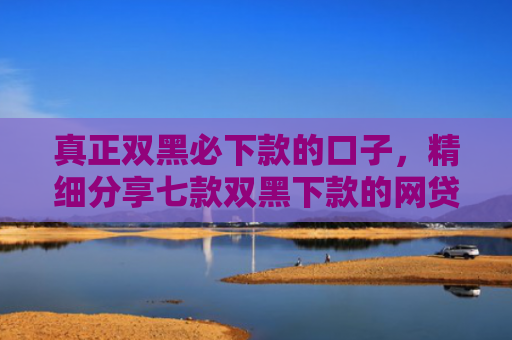 真正双黑必下款的口子，精细分享七款双黑下款的网贷口子