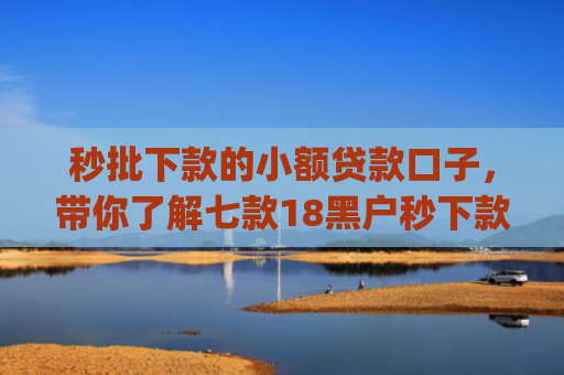 秒批下款的小额贷款口子，带你了解七款18黑户秒下款app