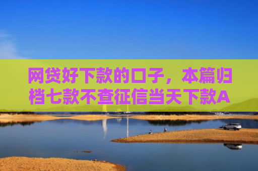 网贷好下款的口子，本篇归档七款不查征信当天下款APP