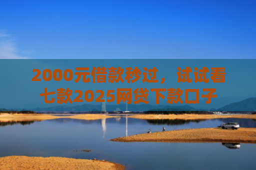 2000元借款秒过，试试看七款2025网贷下款口子