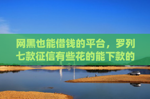 网黑也能借钱的平台，罗列七款征信有些花的能下款的小额app
