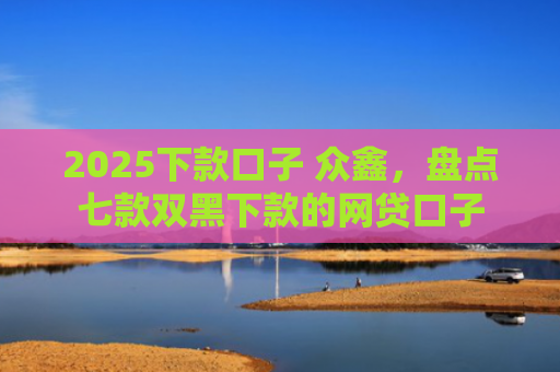 2025下款口子 众鑫，盘点七款双黑下款的网贷口子
