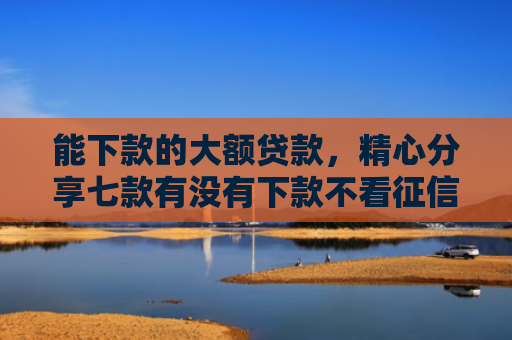 能下款的大额贷款，精心分享七款有没有下款不看征信的网贷平台