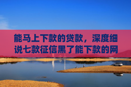 能马上下款的贷款，深度细说七款征信黑了能下款的网贷app