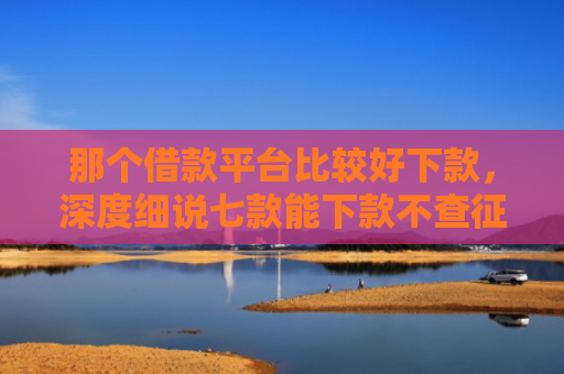 那个借款平台比较好下款，深度细说七款能下款不查征信的网贷
