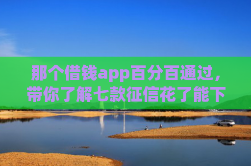 那个借钱app百分百通过，带你了解七款征信花了能下款的9网贷