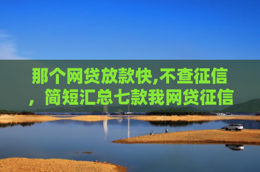 那个网贷放款快,不查征信，简短汇总七款我网贷征信不好没下款