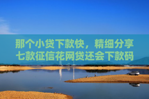 那个小贷下款快，精细分享七款征信花网贷还会下款码