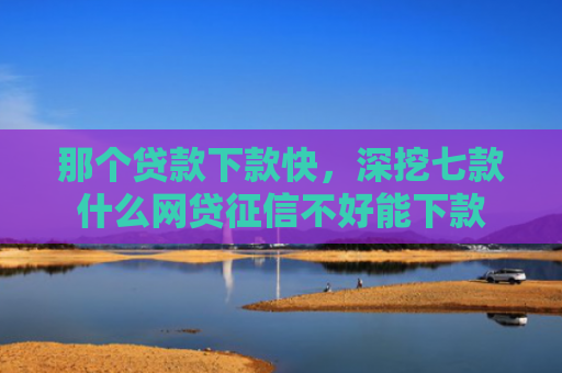 那个贷款下款快，深挖七款什么网贷征信不好能下款