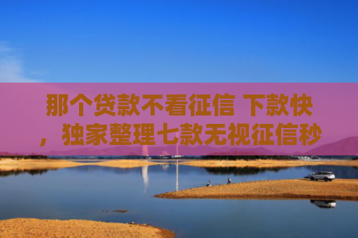 那个贷款不看征信 下款快，独家整理七款无视征信秒下款的网贷
