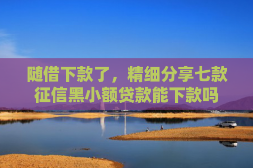 随借下款了，精细分享七款征信黑小额贷款能下款吗